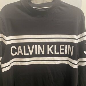 Calvin Klein Jeans Black and White Long Sleeve Tee